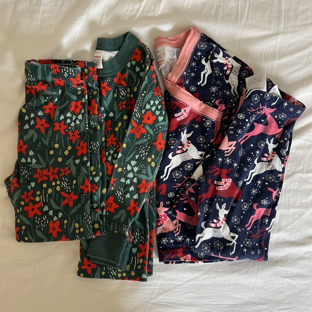 Hanna Andersson Organic Cotton Christmas Long John Pajama Set